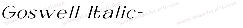 Goswell Italic字体转换